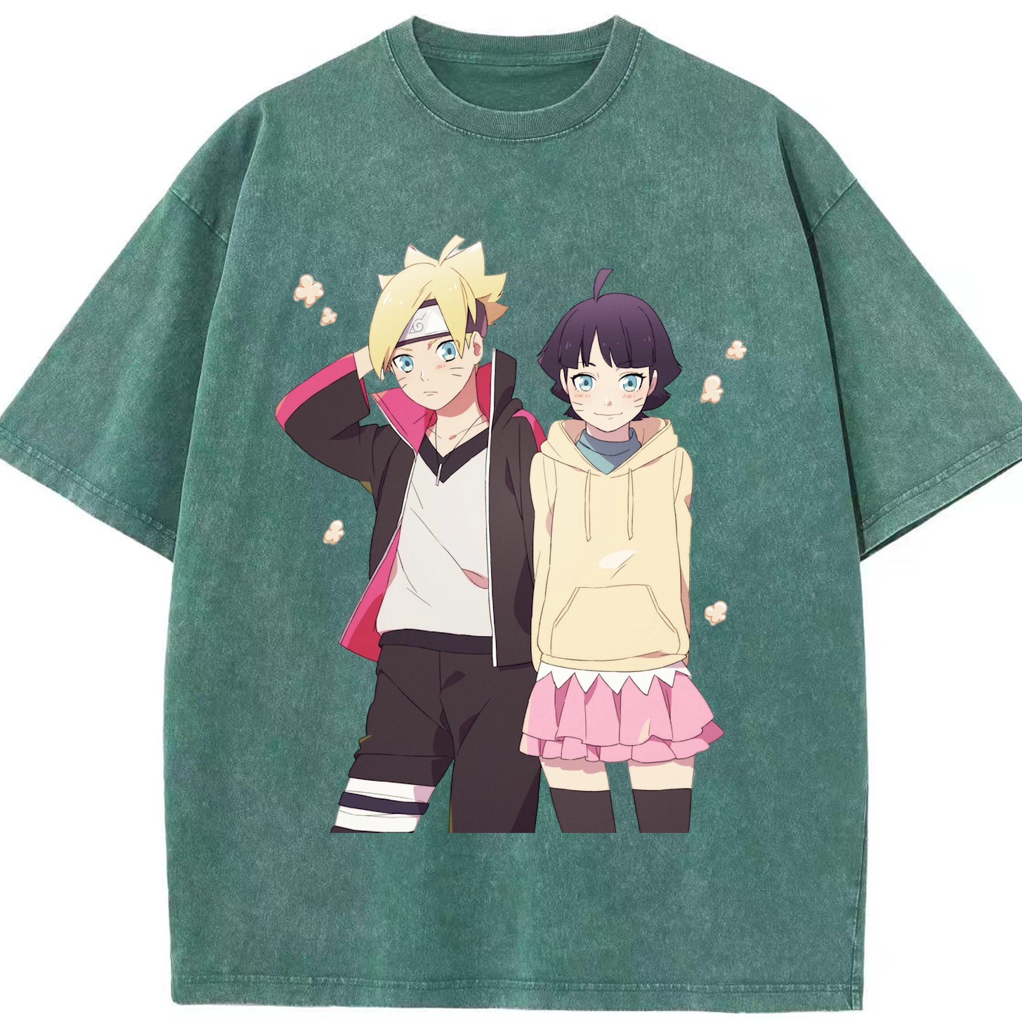 （画像用） NARUTO -ナルト- うずまき ボルト Uzumaki Boruto 綿100% ヴィンテージ風 半袖Tシャツ（フロントプリント）